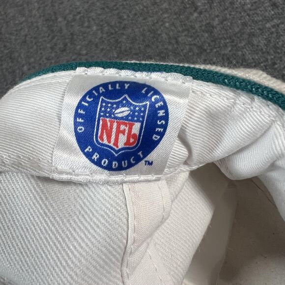 Miami Dolphins Men's Hat Cap Strap Back White Teal NFL Football Script Throwback - Picture 6 of 11